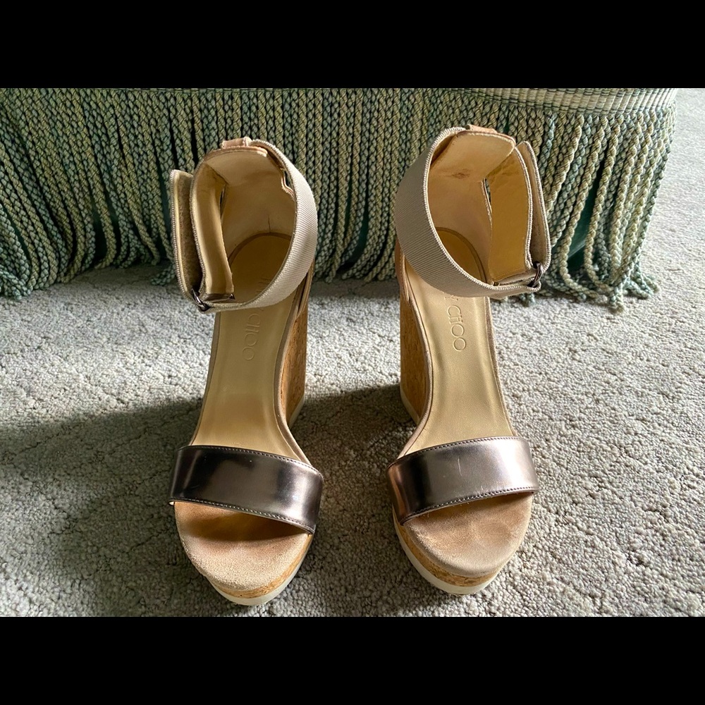Jimmy Choo like new wedge shoes